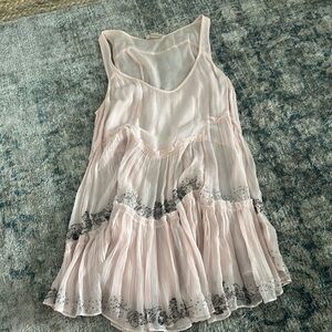 Anthropologie Pink Sequin Tunic
